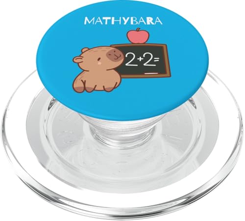 Mathybara Capybara mit Mathe-Kreidetafel, niedliches Schultier PopSockets PopGrip für MagSafe Mathybara Capybara mit Mathe-Kreidetafel, niedliches Schultier PopSockets PopGrip für MagSafe von NekoKuma Studio