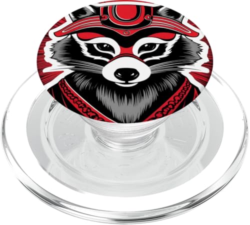 Mutiger japanischer maskierter Waschbär - Japanischer Kabuki-Waschbär PopSockets PopGrip für MagSafe Mutiger japanischer maskierter Waschbär - Japanischer Kabuki-Waschbär PopSockets PopGrip für MagSafe von NekoKuma Studio