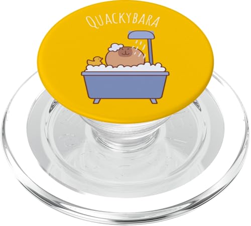 Quackybara Capybara in Badewanne mit Gummiente Lustiges Tier PopSockets PopGrip für MagSafe Quackybara Capybara in Badewanne mit Gummiente Lustiges Tier PopSockets PopGrip für MagSafe von NekoKuma Studio