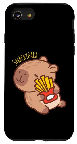 SnackyBara Capybara Essen Pommes Frites Lustiges Futter Tier Hülle für iPhone SE (2020) / 7 / 8 von NekoKuma Studio
