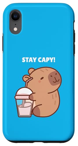 Stay Capy Lustiges Capybara-Trinken-Smoothie, süßes Tier Hülle für iPhone XR Stay Capy Lustiges Capybara-Trinken-Smoothie, süßes Tier Hülle für iPhone XR von NekoKuma Studio