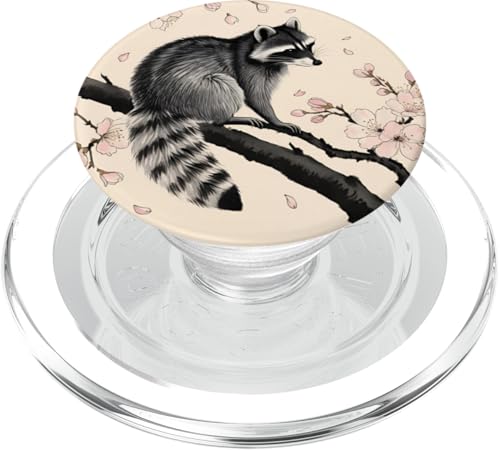 Sumi-E Waschbär mit Kirschblüten Kunst – Japanischer Waschbär PopSockets PopGrip für MagSafe Sumi-E Waschbär mit Kirschblüten Kunst – Japanischer Waschbär PopSockets PopGrip für MagSafe von NekoKuma Studio