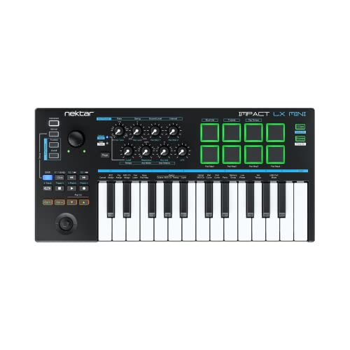 Nektar Impact LX Mini | USB MIDI Controller Keyboard with Nektar DAW Integration, Black von Nektar