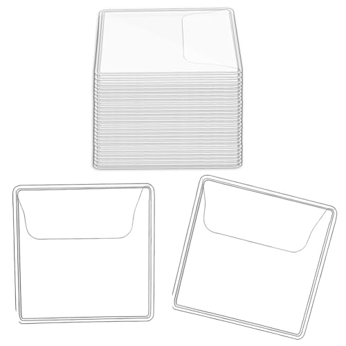 Nemeae 150 Stück Münzhüllen mit Einzelfach, Münzschutzhüllen Aus Transparentem PVC, Münzhüllen Aus Kunststoff (2,2 X 2, Quadratisch) von Nemeae