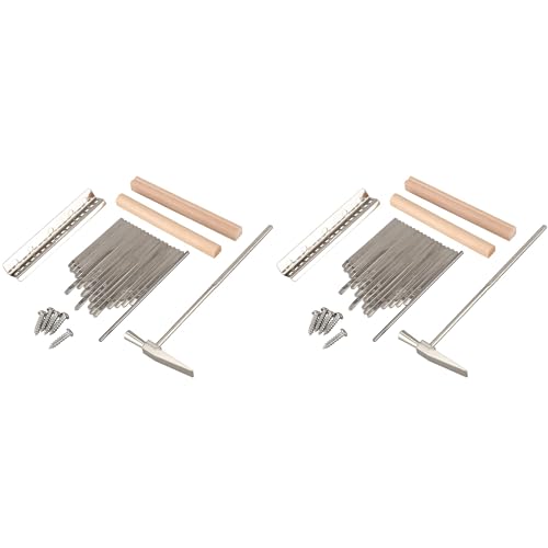 Nemeae 2X 17 Tasten Kalimba Daumen Finger Klavier DIY Tasten + Brücke + Stimm Hammer Kit Musik Instrument Teil Zubehör von Nemeae