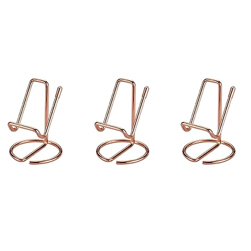 Nemeae 3X Business Visitenkarten Halter für Schreibtisch, Metall Business Visitenkarten Ständer, Büro Desktop Namen Karten Halter (Rose Gold) von Nemeae