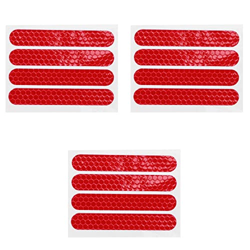 Nemeae 3X Vordere Hinterradabdeckung Schutzschale Reflektierender Aufkleber für Max G30 Rollerzubehör 4 STÜCK, Rot von Nemeae