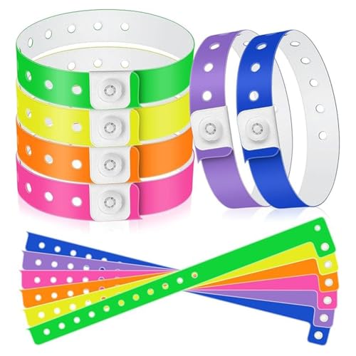 Nemeae 48 Stück Vinyl-Armbänder Aus Kunststoff, Event-Armbänder, Armbänder für Events, Konzerte, Karneval, Nachtclubs, Set 2 Nemeae 48 Stück Vinyl-Armbänder Aus Kunststoff, Event-Armbänder, Armbänder für Events, Konzerte, Karneval, Nachtclubs, Set 2 von Nemeae