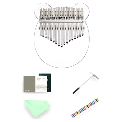Nemeae Kalimba Daumenklavier mit 17 Tasten, Klares, Transparentes Acryl-Fingerklavierinstrument, Langlebig, Einfache Installation, Einfach zu Bedienen von Nemeae