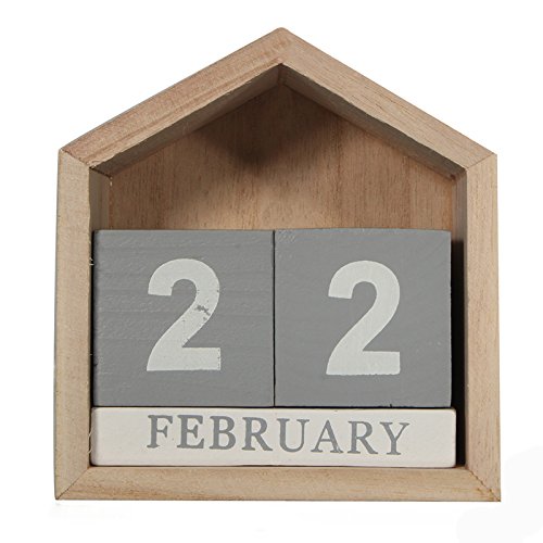 Nemeae Vintage Design Haus Form Ewiger Kalender Schreibtisch Holzblock Zuhause Buero Lieferungen Dekoration Nemeae Vintage Design Haus Form Ewiger Kalender Schreibtisch Holzblock Zuhause Buero Lieferungen Dekoration von Nemeae