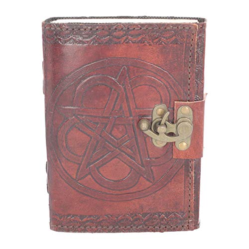 Nemesis Now Pentagramm Leder-Tagebuch mit Schloss, 20 cm, Braun von Nemesis Now