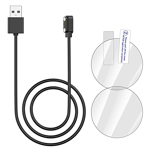 Magnetisches USB-Ladekabel Ersatz Aufladen Ladekabel und 2PCS Displayschutzfolie Schutzfolie Kompatibel für Nemheng N33 Smart Watch von Nemheng