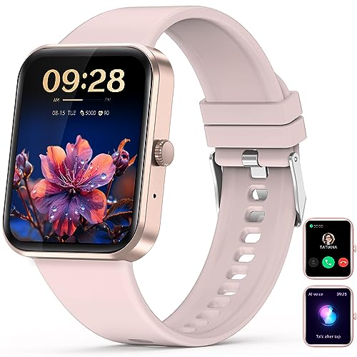 Nemheng Smartwatch Damen, 1.83 Zoll Touchscreen Armbanduhr mit Bluetooth Anruf, IP67 Wasserdicht Fitness Tracker mit Personalisiertem Bildschirm, Herzfrequenz und Schlafmonitor, Schrittzähler von Nemheng