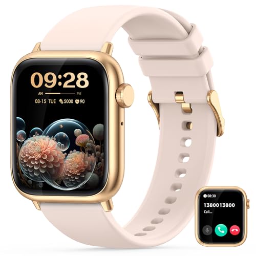 Nemheng Smartwatch für Damen,1.83 Zoll Touchscreen Armbanduhr mit Bluetooth Anrufe, Personalisiertem Bildschirm, Herzfrequenz und Schlafmonitor,IP67 Wasserdicht Smartwatch für iOS und Android von Nemheng