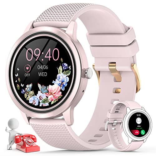 Nendefin Smartwatch Damen mit Telefonfunktion 1,32 Zoll HD Armbanduhr mit Sprachassistent Fitness Tracker mit Aktivitätstracker,Schlaf Monitor,Smartwatch für Android iOS von Nendefin