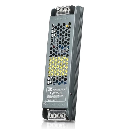 Neoglint 24 V 200 W Transformator, 24 V AC 220 V auf DC 24 V 8,3 A Netzteil, 24 V LED-Netzteil, ultradünner Transformator, LED-Treiber, 24 V LED-Transformator für Lichtstreifen und LED-Glühbirnen Neoglint 24 V 200 W Transformator, 24 V AC 220 V auf DC 24 V 8,3 A Netzteil, 24 V LED-Netzteil, ultradünner Transformator, LED-Treiber, 24 V LED-Transformator für Lichtstreifen und LED-Glühbirnen von Neoglint