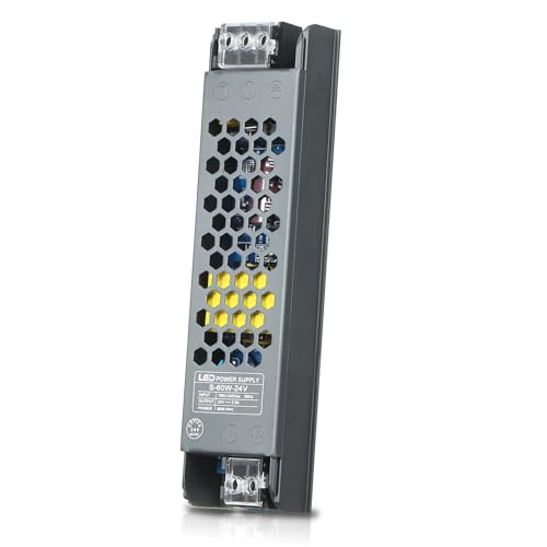 Neoglint 24 V 60 W Transformator, 24 V AC 220 V auf DC 24 V 2,5 A Netzteil, 24 V LED-Netzteil, ultradünner Transformator, LED-Treiber, 24 V LED-Transformator für Lichtstreifen und LED-Glühbirnen Neoglint 24 V 60 W Transformator, 24 V AC 220 V auf DC 24 V 2,5 A Netzteil, 24 V LED-Netzteil, ultradünner Transformator, LED-Treiber, 24 V LED-Transformator für Lichtstreifen und LED-Glühbirnen von Neoglint