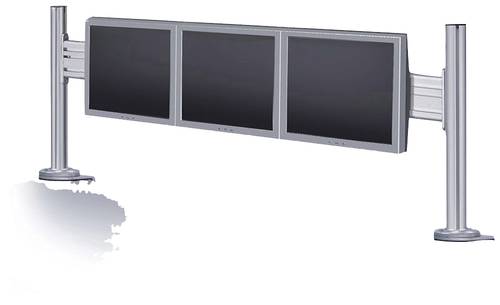 Neomounts FPMA-DTB100 3fach Monitor-Tischhalterung 25,4cm (10 ) - 61,0cm (24 ) Silber Starr von Neomounts