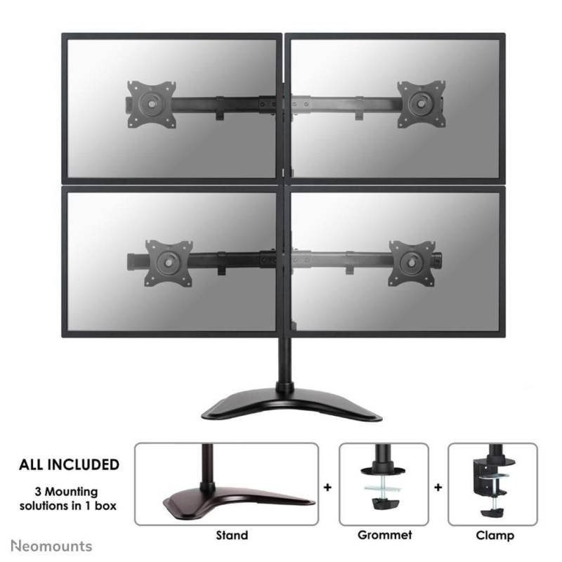 Neomounts NM-D335D4BLACK Monitor Tischhalterung von Neomounts