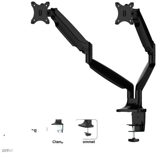 Neomounts NM-D750DBLACK 2fach Monitor-Tischhalterung 25,4cm (10 ) - 81,3cm (32 ) Neigbar, Schwenk von Neomounts