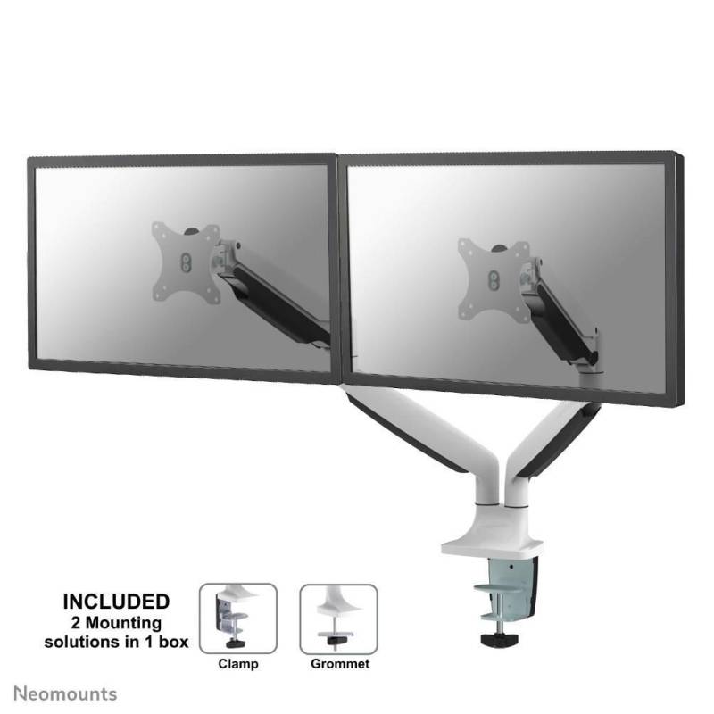 Neomounts NM-D750DWHITE dual Monitor Tischhalterung von Neomounts