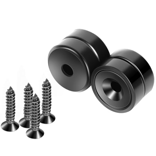 Neosmuk Magnete, 17mm Durchmesser, ideal für Holzwand, Whiteboard, Tür, Haus, Küche, Büro (schwarz, 4 Stück). von Neosmuk