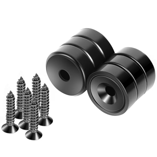 Neosmuk Magnete, 17mm Durchmesser, ideal für Holzwand, Whiteboard, Tür, Haus, Küche, Büro (schwarz, 6 Stück). von Neosmuk
