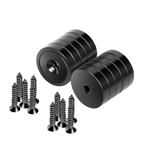 Neosmuk Magnete, 25mm Durchmesser, ideal für Holzwand, Whiteboard, Tür, Haus, Küche, Büro (schwarz, 10 Stück). von Neosmuk