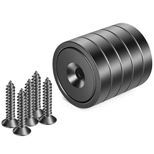 Neosmuk Magnete, 25mm Durchmesser, ideal für Holzwand, Whiteboard, Tür, Haus, Küche, Büro (schwarz, 5 Stück). von Neosmuk