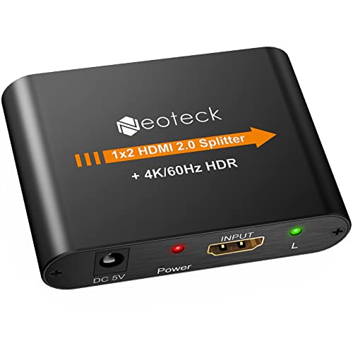 Neoteck 2 Wege HDMI Splitterbox aus Aluminium 1080P HD HUB für HDTV PC Sky Box Projektor, PS2, PS3, PS4, Blu-Ray, DVD von Neoteck