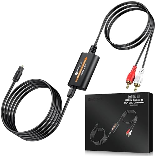 Neoteck DA Wandler 192kHz DAC Konverter 2,1m Optisches zu RCA Kabel mit Eingebauter Audio-Verstärker-Chip Optischer Digital zu Analog Audio Wandler Für HDTVs, Set-Top-Boxen, DVD/Blu-ray-Player Neoteck DA Wandler 192kHz DAC Konverter 2,1m Optisches zu RCA Kabel mit Eingebauter Audio-Verstärker-Chip Optischer Digital zu Analog Audio Wandler Für HDTVs, Set-Top-Boxen, DVD/Blu-ray-Player von Neoteck