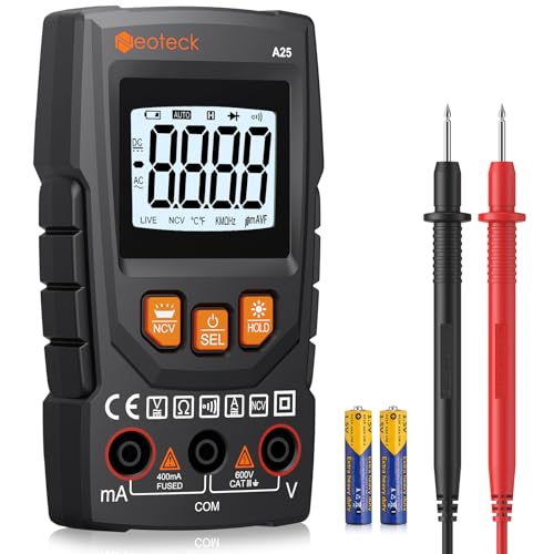 Neoteck Multimeter Digital 4000 Zähler Messgerät AC/DC Strom und Spannung, Widerstand, Durchgangs LCD Multimeter kfz Voltmeter-Tester mit NCV, Datenspeicher, Taschenlampe Neoteck Multimeter Digital 4000 Zähler Messgerät AC/DC Strom und Spannung, Widerstand, Durchgangs LCD Multimeter kfz Voltmeter-Tester mit NCV, Datenspeicher, Taschenlampe von Neoteck