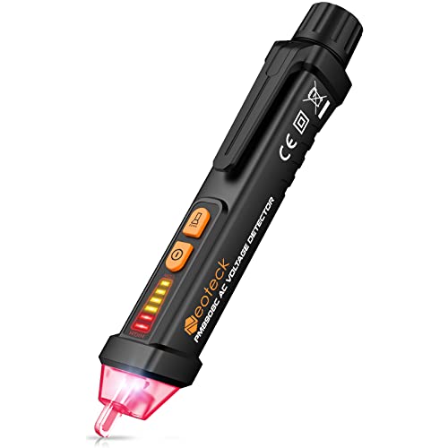 Neoteck Spannungsprüfer berührungsloser Spannungsprüfer 12–1000 V AC Spannungsprüfer Stromkreisprüfer Werkzeug mit LED-Taschenlampe Piepser schwarz Neoteck Spannungsprüfer berührungsloser Spannungsprüfer 12–1000 V AC Spannungsprüfer Stromkreisprüfer Werkzeug mit LED-Taschenlampe Piepser schwarz von Neoteck