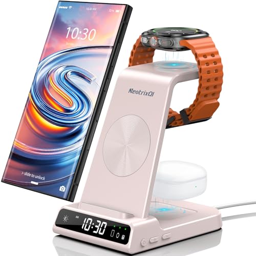 Wireless Charger für Samsung Ladestation für Galaxy S25 Ultra, Induktive Ladestation für Samsung Galaxy Watch Ultra/7/6, Kabelloses Ladegerät für Galaxy S24 Z Flip 6, Galaxy Buds Wireless Charger für Samsung Ladestation für Galaxy S25 Ultra, Induktive Ladestation für Samsung Galaxy Watch Ultra/7/6, Kabelloses Ladegerät für Galaxy S24 Z Flip 6, Galaxy Buds von NeotrixQI