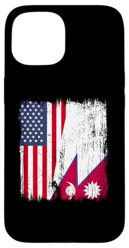 Amerika Nepal Halbflagge Amerikanische Nepali Wurzeln Hülle für iPhone 15 Amerika Nepal Halbflagge Amerikanische Nepali Wurzeln Hülle für iPhone 15 von Nepal Flag Designs Proud Nepalese Heritage