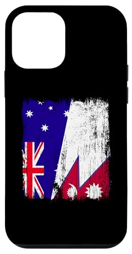 Australien, Nepal, halbe Flagge, australische nepalische Wurzeln Hülle für iPhone 12 mini von Nepal Flag Designs Proud Nepalese Heritage