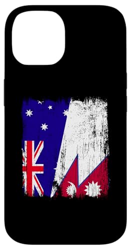 Australien, Nepal, halbe Flagge, australische nepalische Wurzeln Hülle für iPhone 14 von Nepal Flag Designs Proud Nepalese Heritage