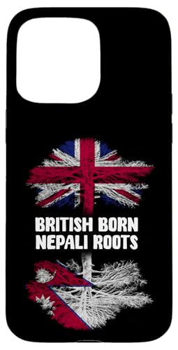 Britisch geborene nepalesische Wurzeln UK nepalesische Vorfahren Design Hülle für iPhone 15 Pro Max Britisch geborene nepalesische Wurzeln UK nepalesische Vorfahren Design Hülle für iPhone 15 Pro Max von Nepal Flag Designs Proud Nepalese Heritage