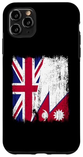 Britische Nepal-Flagge, britische Nepali-Wurzeln Hülle für iPhone 11 Pro Max von Nepal Flag Designs Proud Nepalese Heritage