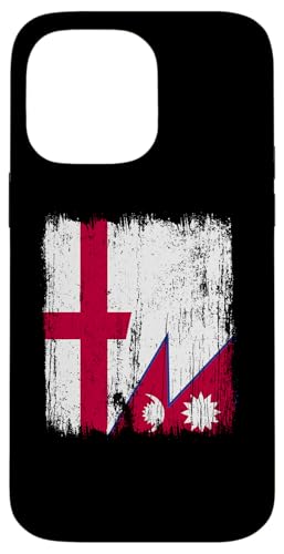 England, Nepal, halbe Flagge, englische nepalische Wurzeln Hülle für iPhone 14 Pro Max England, Nepal, halbe Flagge, englische nepalische Wurzeln Hülle für iPhone 14 Pro Max von Nepal Flag Designs Proud Nepalese Heritage