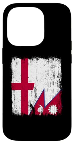 England, Nepal, halbe Flagge, englische nepalische Wurzeln Hülle für iPhone 14 Pro England, Nepal, halbe Flagge, englische nepalische Wurzeln Hülle für iPhone 14 Pro von Nepal Flag Designs Proud Nepalese Heritage