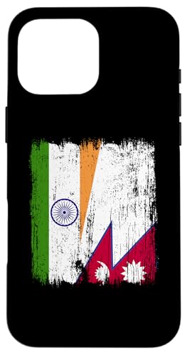 Indien Nepal halbe Flagge Indien Nepali Wurzeln Hülle für iPhone 16 Pro Max Indien Nepal halbe Flagge Indien Nepali Wurzeln Hülle für iPhone 16 Pro Max von Nepal Flag Designs Proud Nepalese Heritage