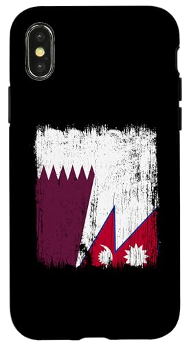 Katar Nepal halbe Flagge Katar Nepali Wurzeln Hülle für iPhone X/XS Katar Nepal halbe Flagge Katar Nepali Wurzeln Hülle für iPhone X/XS von Nepal Flag Designs Proud Nepalese Heritage