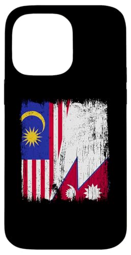 Malaysia, Nepal, halbe Flagge, malaysische nepalesische Wurzeln Hülle für iPhone 14 Pro Max Malaysia, Nepal, halbe Flagge, malaysische nepalesische Wurzeln Hülle für iPhone 14 Pro Max von Nepal Flag Designs Proud Nepalese Heritage