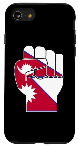 Nepali Flagge Erhöhte Faust Nepalesischer Stolz Hülle für iPhone SE (2020) / 7 / 8 von Nepal Flag Designs Proud Nepalese Heritage