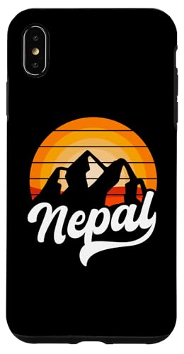 Retro Nepal Himalaya Mountains Bekleidung Hülle für iPhone XS Max Retro Nepal Himalaya Mountains Bekleidung Hülle für iPhone XS Max von Nepal Flag Designs Proud Nepalese Heritage