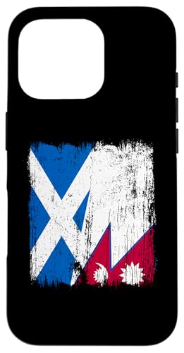 Schottland, Nepal, halbe Flagge, schottische nepalesische Wurzeln Hülle für iPhone 16 Pro Schottland, Nepal, halbe Flagge, schottische nepalesische Wurzeln Hülle für iPhone 16 Pro von Nepal Flag Designs Proud Nepalese Heritage