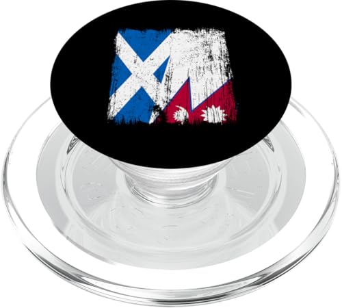 Schottland, Nepal, halbe Flagge, schottische nepalesische Wurzeln PopSockets PopGrip für MagSafe Schottland, Nepal, halbe Flagge, schottische nepalesische Wurzeln PopSockets PopGrip für MagSafe von Nepal Flag Designs Proud Nepalese Heritage