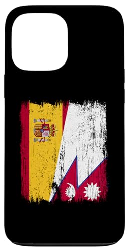 Spanien, Nepal, halbe Flagge, spanische nepalische Wurzeln Hülle für iPhone 13 Pro Max Spanien, Nepal, halbe Flagge, spanische nepalische Wurzeln Hülle für iPhone 13 Pro Max von Nepal Flag Designs Proud Nepalese Heritage