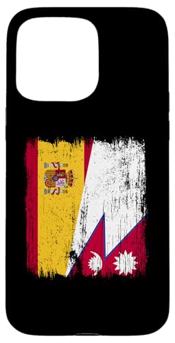 Spanien, Nepal, halbe Flagge, spanische nepalische Wurzeln Hülle für iPhone 15 Pro Max Spanien, Nepal, halbe Flagge, spanische nepalische Wurzeln Hülle für iPhone 15 Pro Max von Nepal Flag Designs Proud Nepalese Heritage